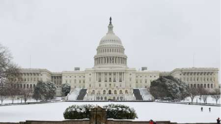 Snow day winter capitol building DC-min